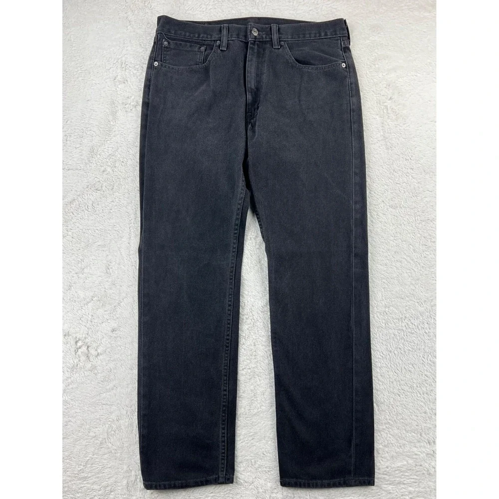 Levi's 505 Straight Fit Men's 36 Black Denim 36x32 Jeans‎ Classic Levis